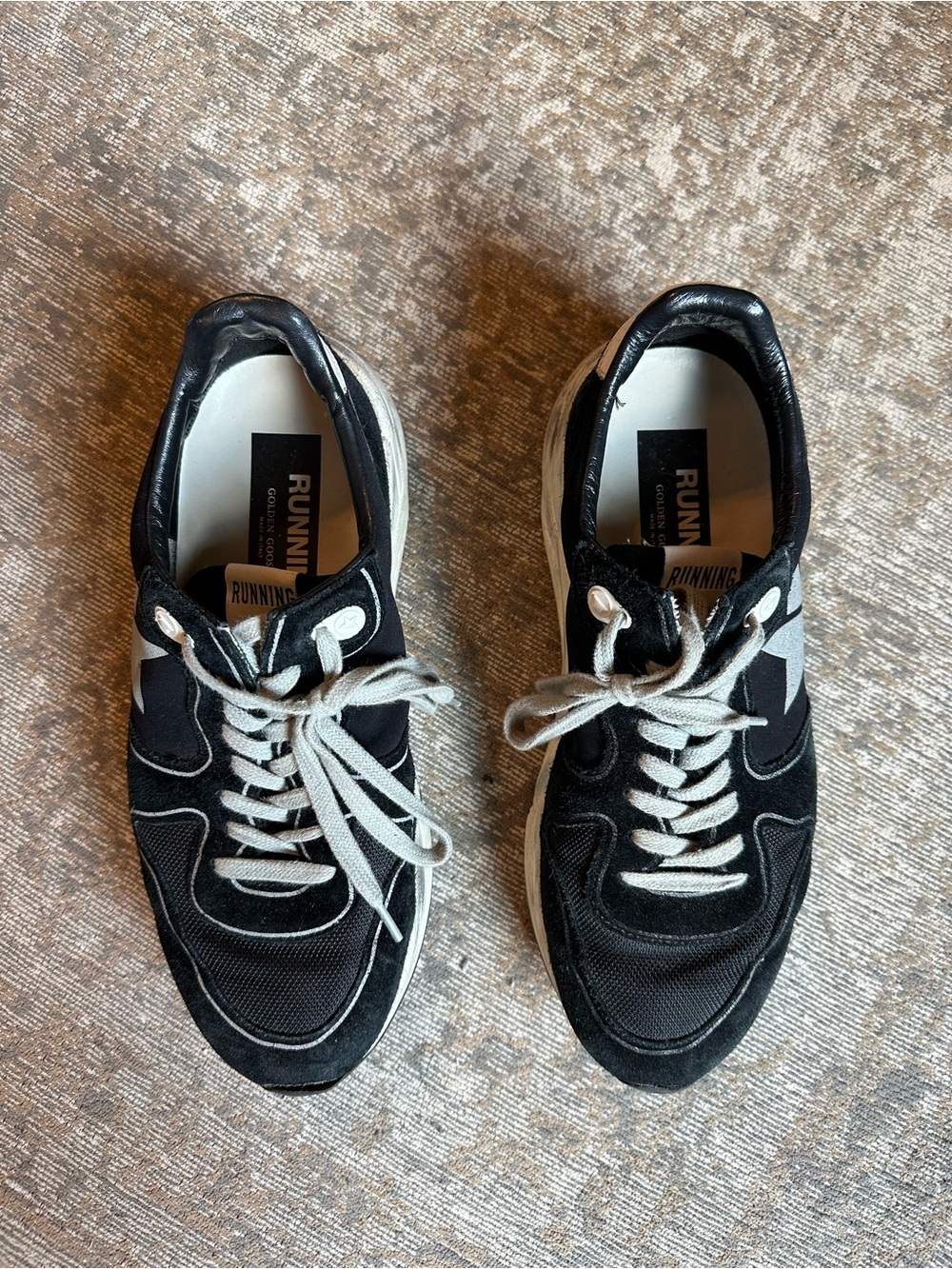 Golden Goose Black & Gray Star Accent Sneakers - Picture 2 of 6